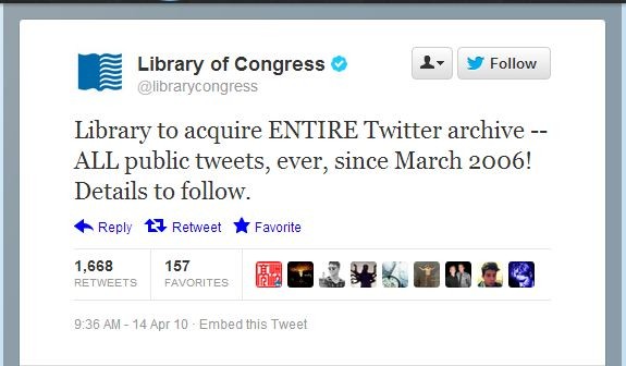 the library of congress archives your tweets - denver social media 